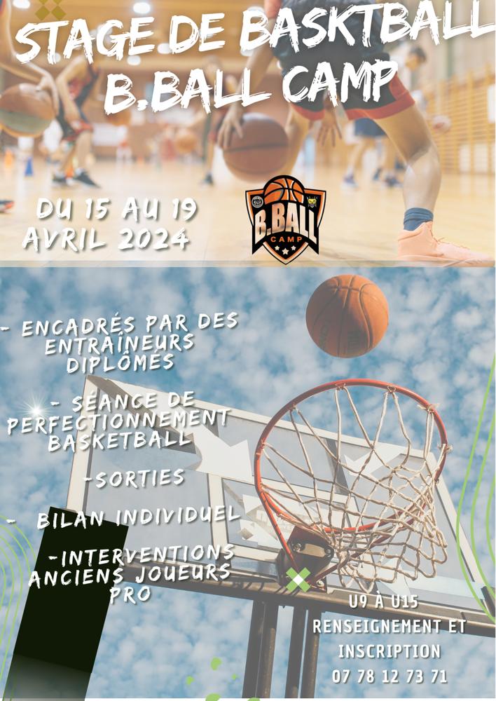 Inscriptions Stage avril 2024